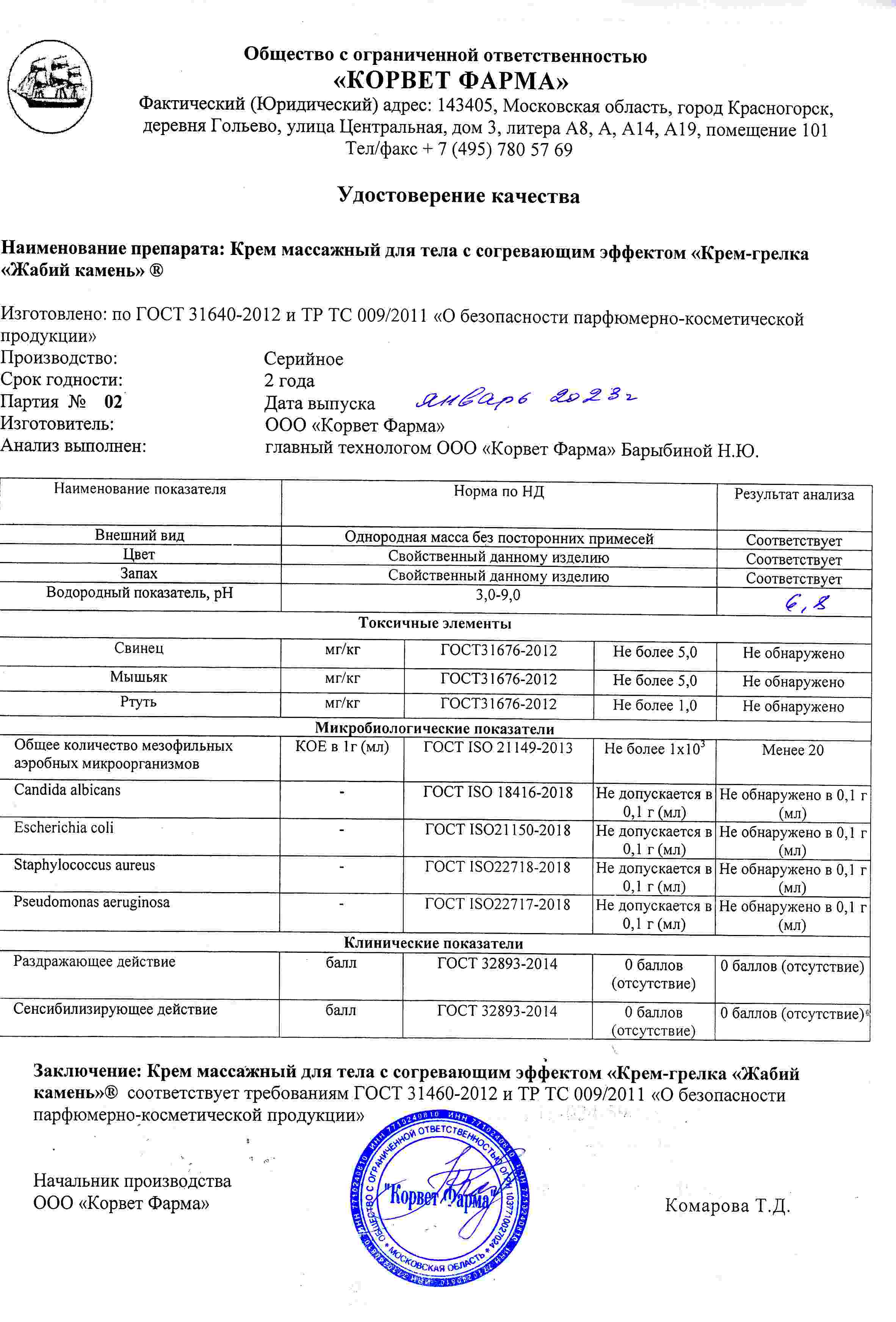 Паспорт №01202302